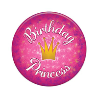 Birthday Princess Button - Bulk 6 Pack