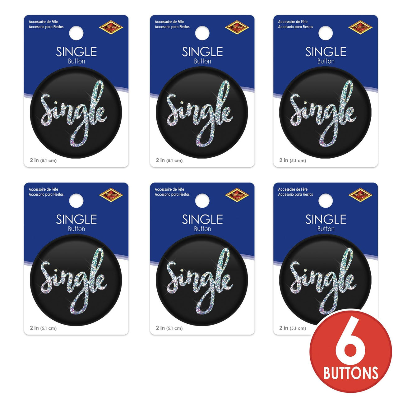 Single Button (Case of 6)