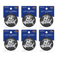 Just Married Button (Case of 6)
