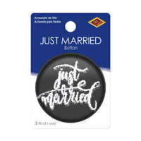 Just Married Button (Case of 6)