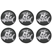 Just Married Button (Case of 6)