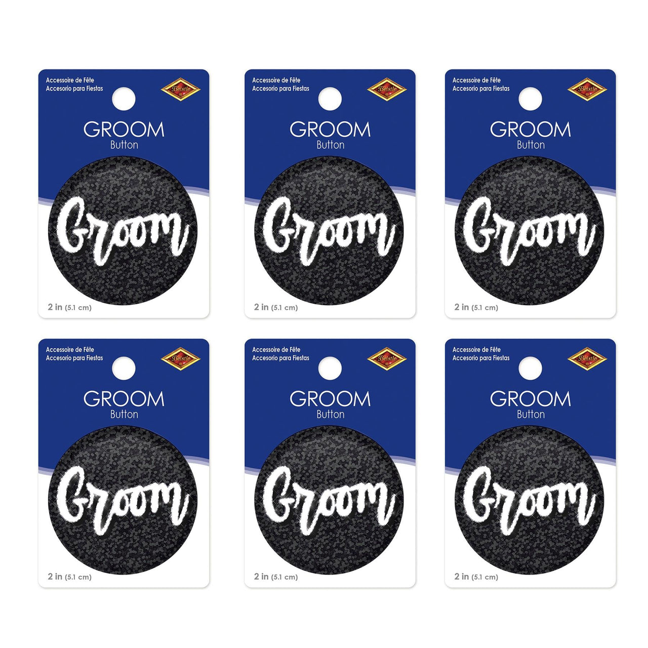 Groom Button (Case of 6)