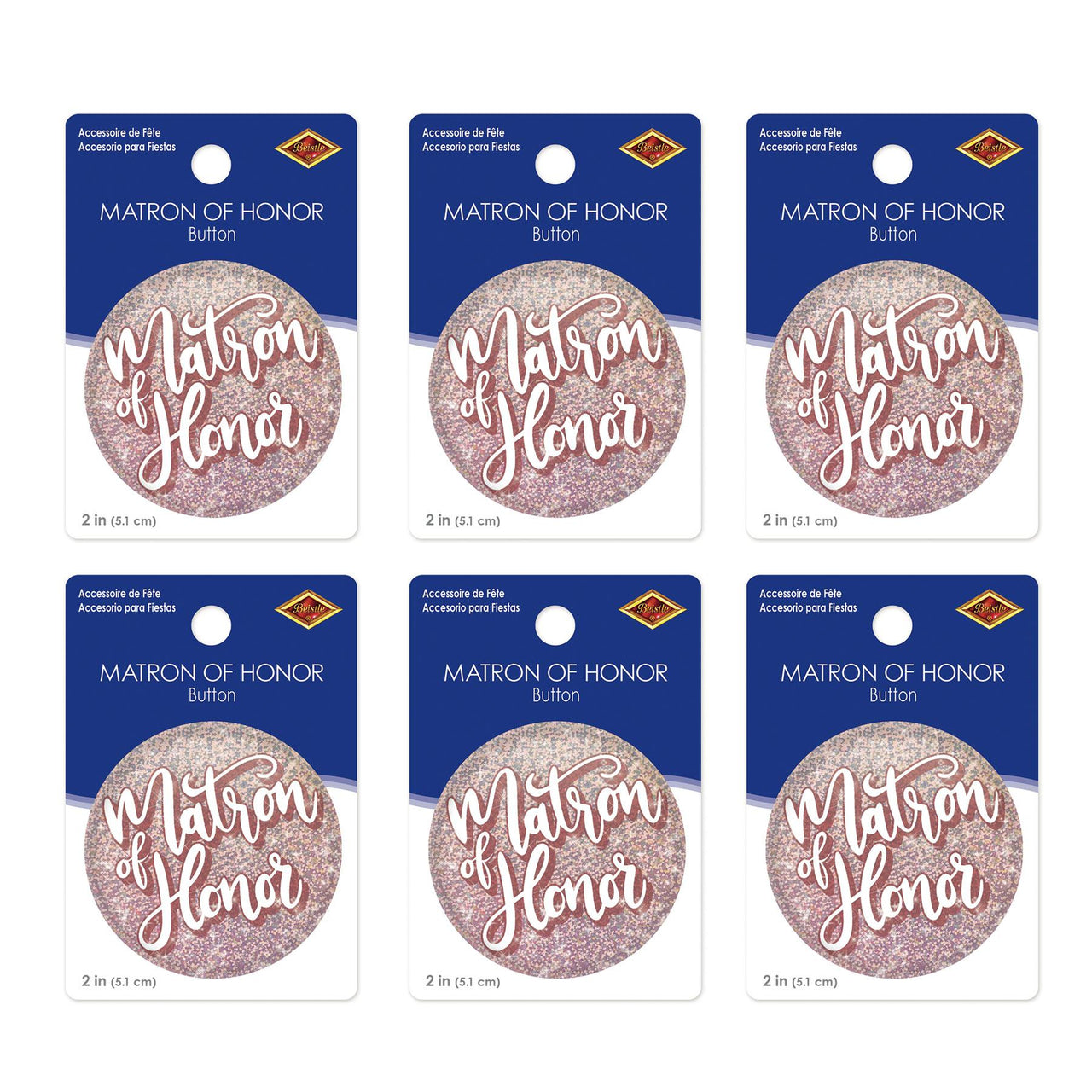 Matron of Honor Button (Case of 6)