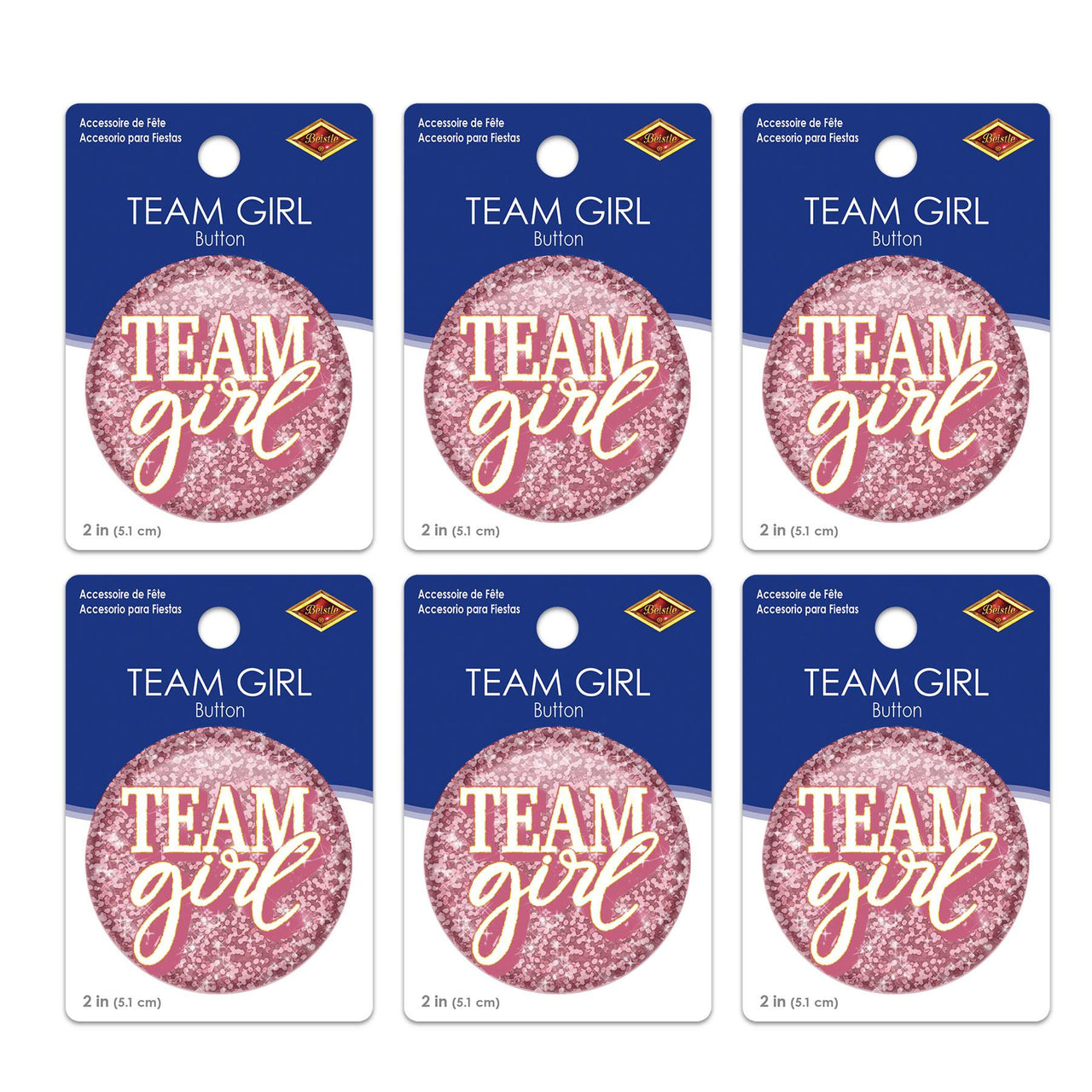 Team Girl Button (Case of 6)