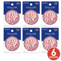 Team Girl Button (Case of 6)