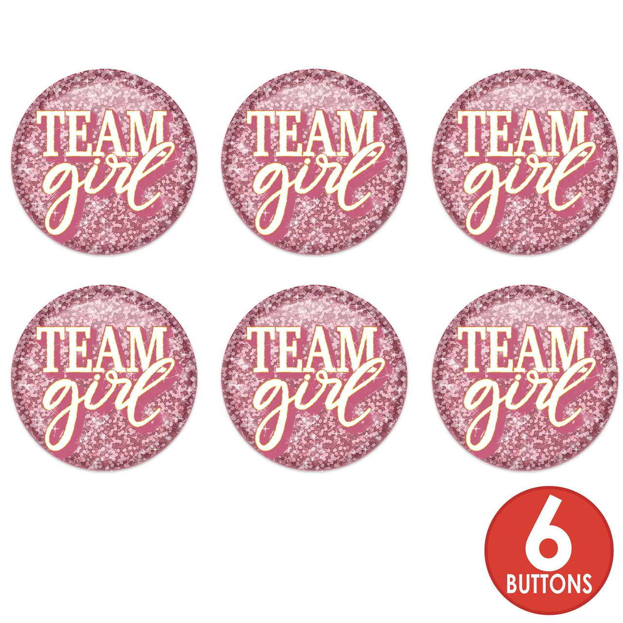 Team Girl Button (Case of 6)