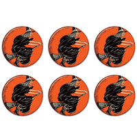 Vintage Halloween Flying Witch Button (Case of 6)