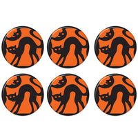 Vintage Halloween Cat Silhouette Button (Case of 6)