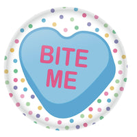 Valentine's Day Bite Me Button - Bulk 6 Pack