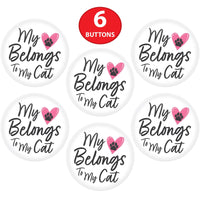 Beistle My Heart Belongs To My Cat Button