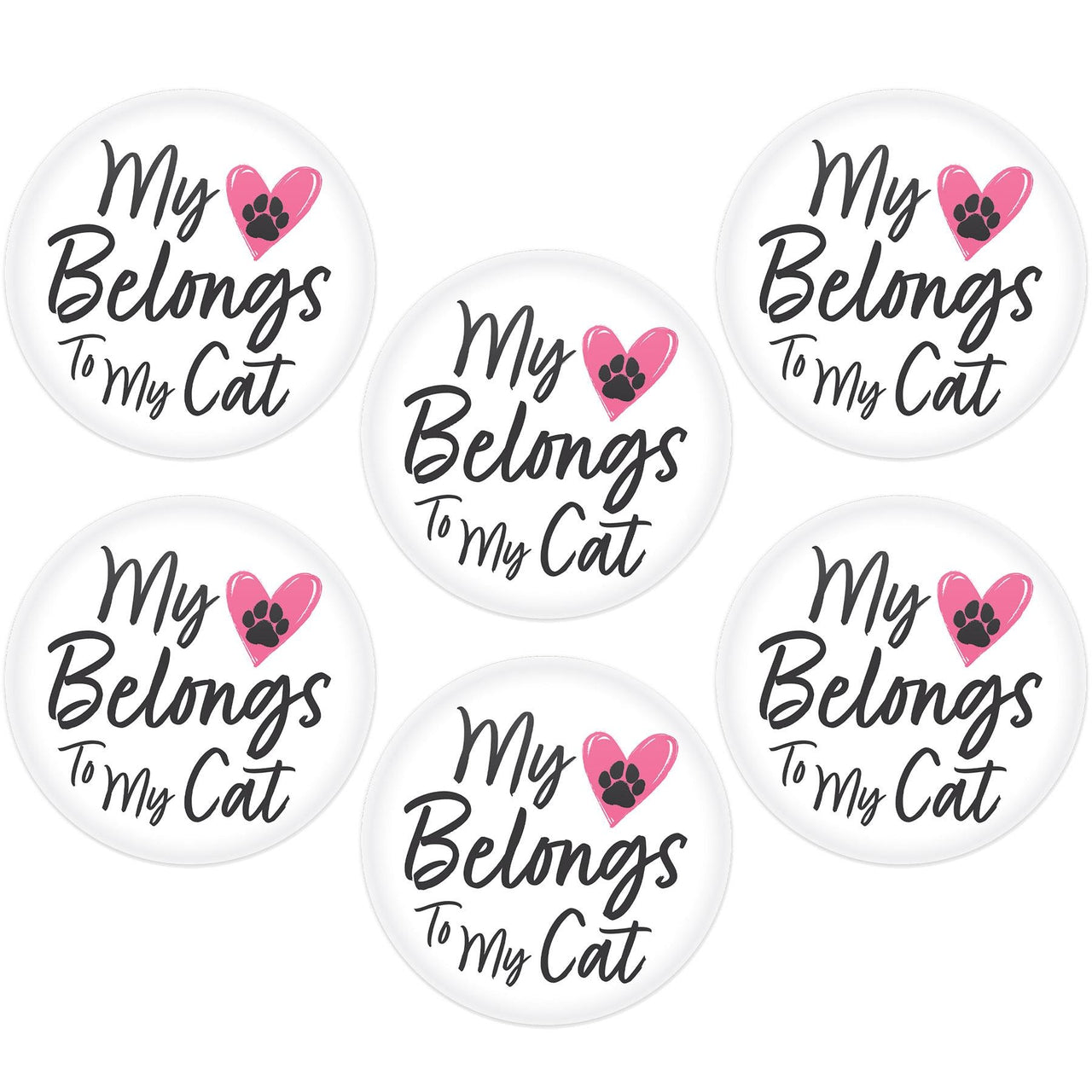 Beistle My Heart Belongs To My Cat Button