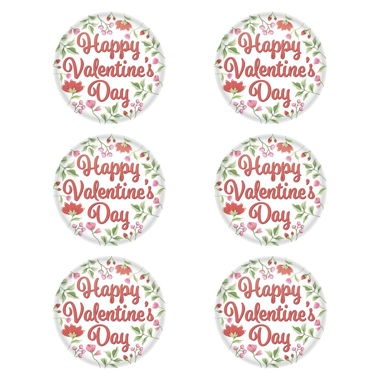 Bulk Happy Valentine's Day Button (6 Pkgs Per Case) by Beistle