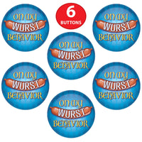 Beistle On My Wurst Behavior Button