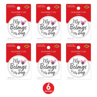 Bulk My Heart Belongs To My Dog Button (6 Pkgs Per Case) by Beistle