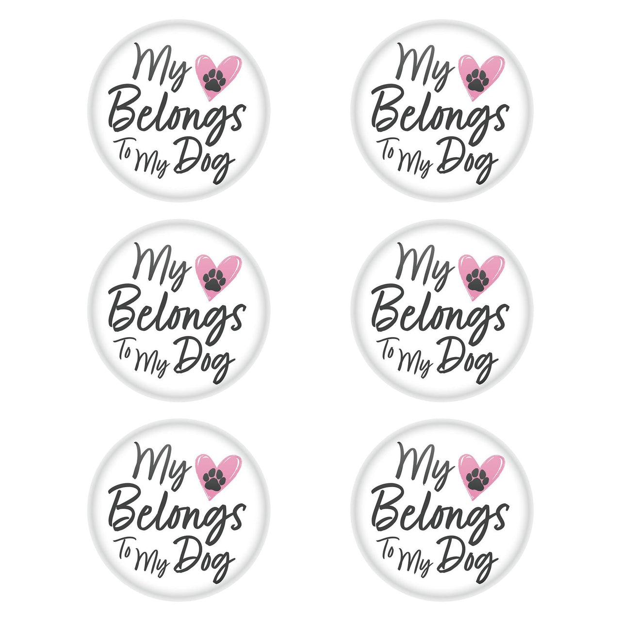 Bulk My Heart Belongs To My Dog Button (6 Pkgs Per Case) by Beistle