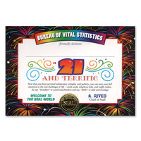 21/Terrific Certificate - Bulk 6 Pack