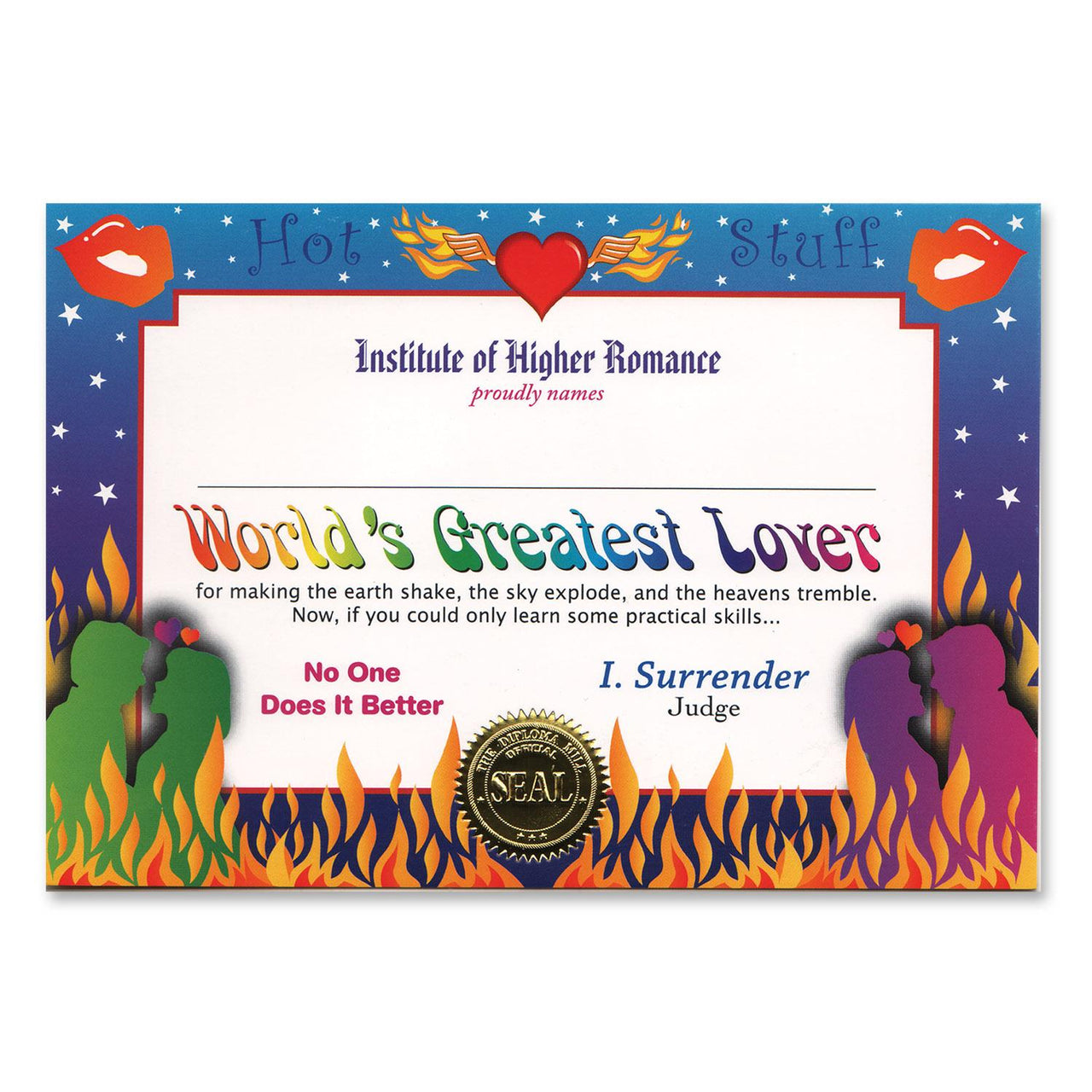 Valentine's Day World's Greatest Lover Certificate - Bulk 6 Pack