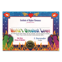 Valentine's Day World's Greatest Lover Certificate - Bulk 6 Pack