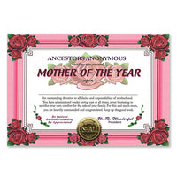 Mother Of The Year Mother's Day Certificate - Bulk 6 Pack