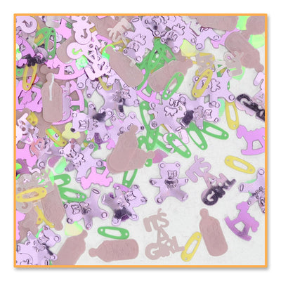 It's A Girl Confetti- Multicolor - Bulk/6 Packages