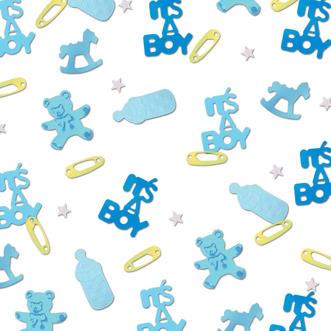 It's A Boy Confetti- Blue and Yellow - Bulk/6 Packages