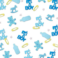 It's A Boy Confetti- Blue and Yellow - Bulk/6 Packages