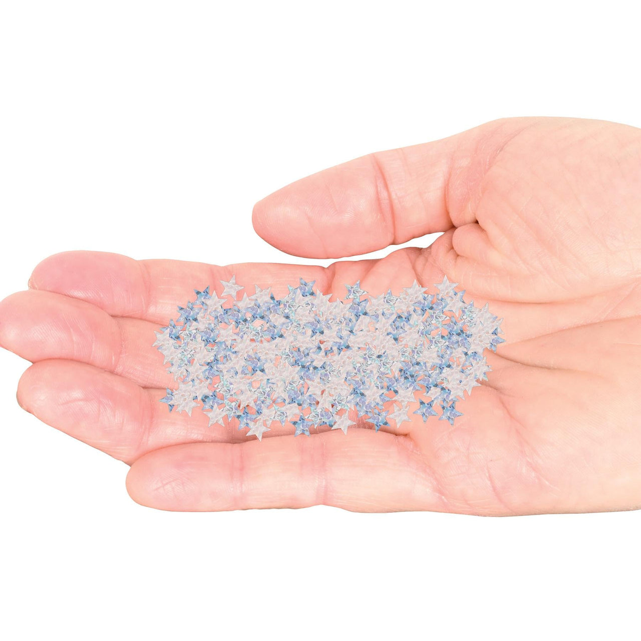 Silver Holographic Stars Confetti