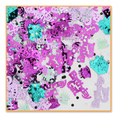Birthday Party Girl Confetti (0.5 Oz/Pkg) - Bulk/6 Packages