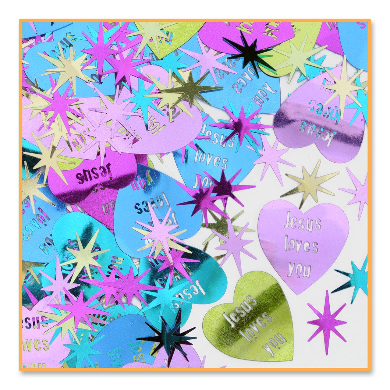 Jesus Loves You Party Confetti (0.5 Oz/Pkg) - Bulk/6 Packages