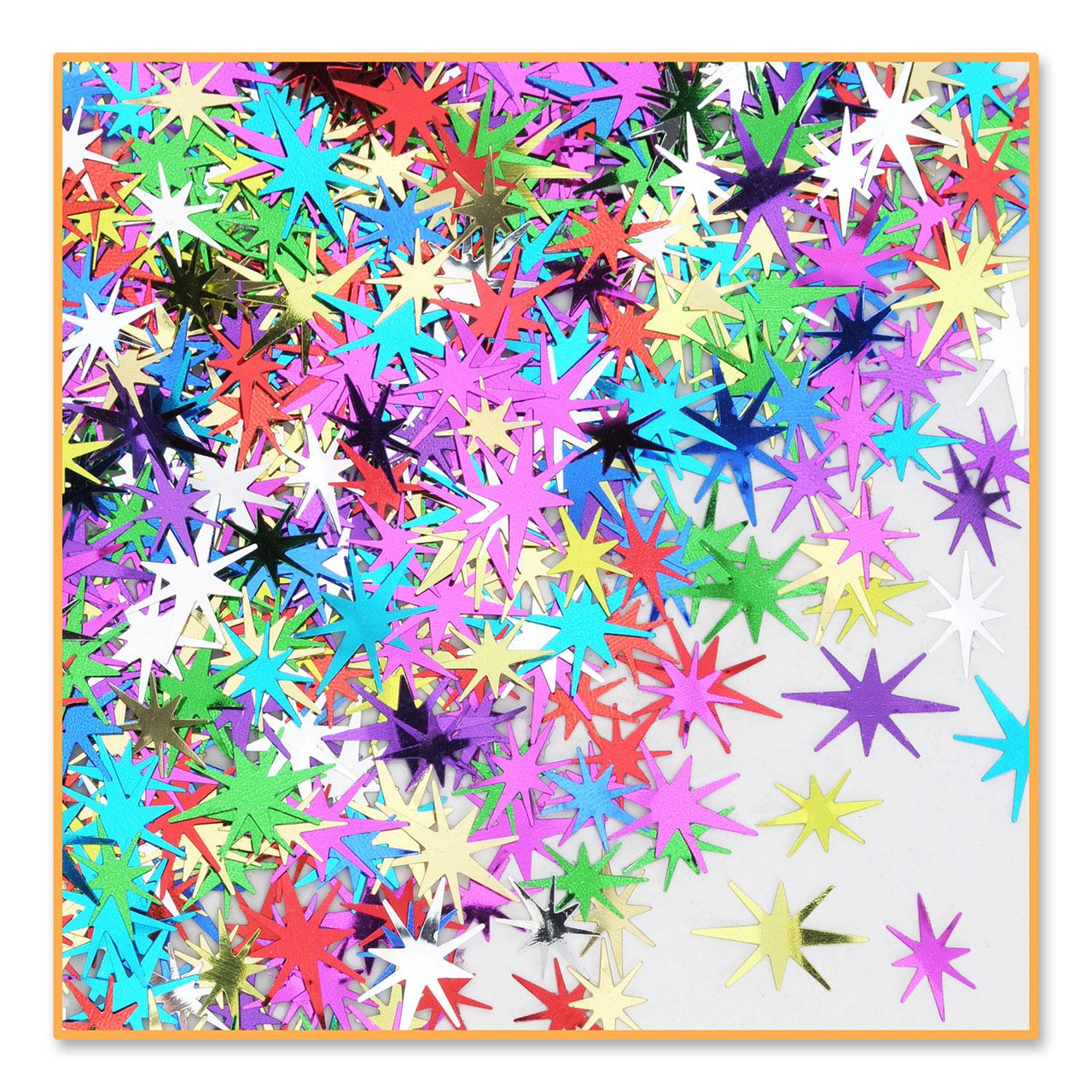 New Year's Eve Multi-Color Starbursts Confetti (0.5 Oz/Pkg) - Bulk/6 Packages
