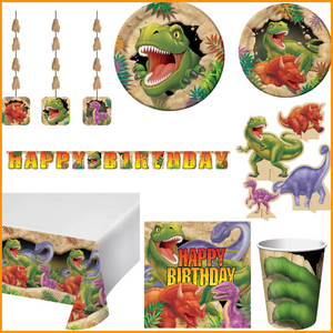 Dino Blast 46 Piece Birthday Party Kit for 8