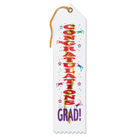 Congratulations Grad! Graduation Party Award Ribbon - Bulk 6 Pack