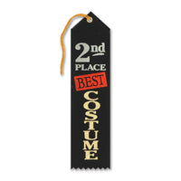 Halloween Best Costume 2nd Place Award Ribbon - Bulk 6 Pack