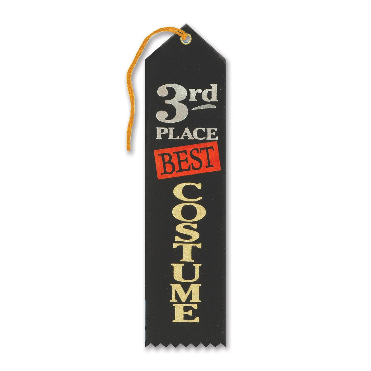 Halloween Best Costume 3rd Place Award Ribbon - Bulk 6 Pack