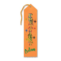 Halloween Prettiest Costume Award Ribbon - Bulk 6 Pack