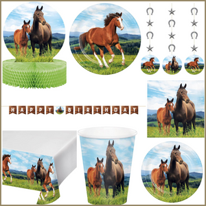 Horse and Pony Birthday Kit for 8 (46 Total Items)