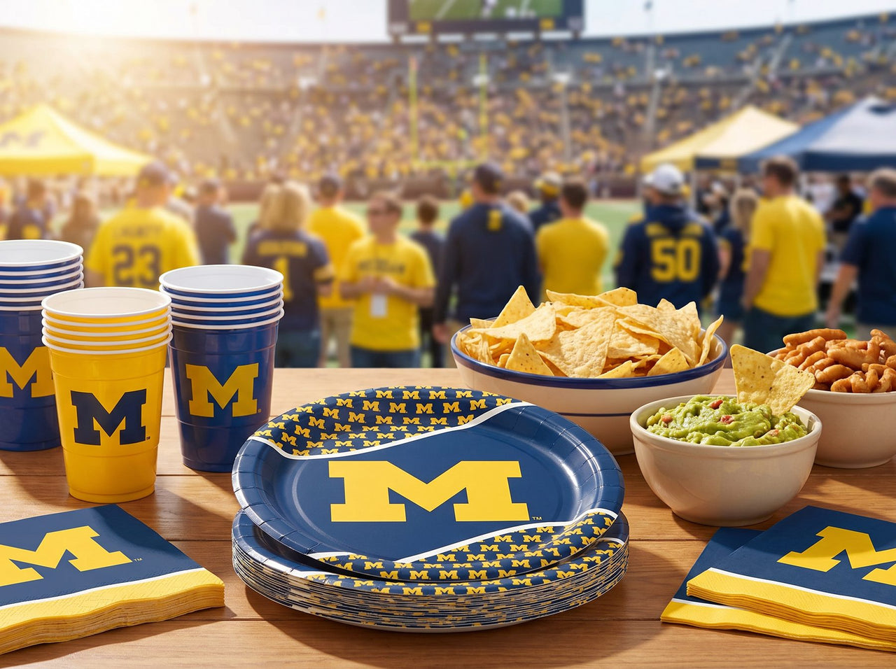 Michigan Wolverines Paper Dinner Plates (8/Pkg)