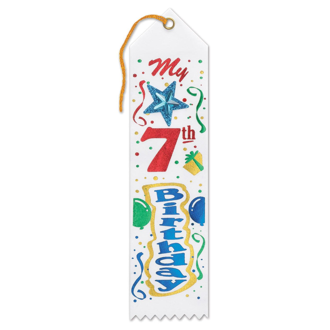 My 7th Birthday Jeweled Ribbon - Bulk 6 Pack