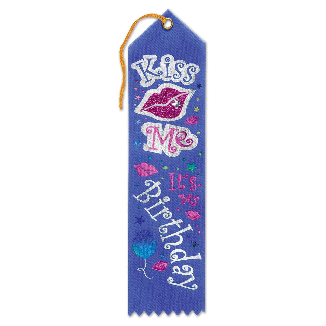 Kiss Me - It's My Birthday Party Jeweled Ribbon - Bulk 6 Pack