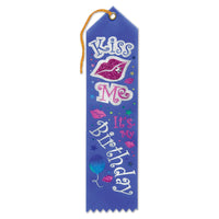 Kiss Me - It's My Birthday Party Jeweled Ribbon - Bulk 6 Pack