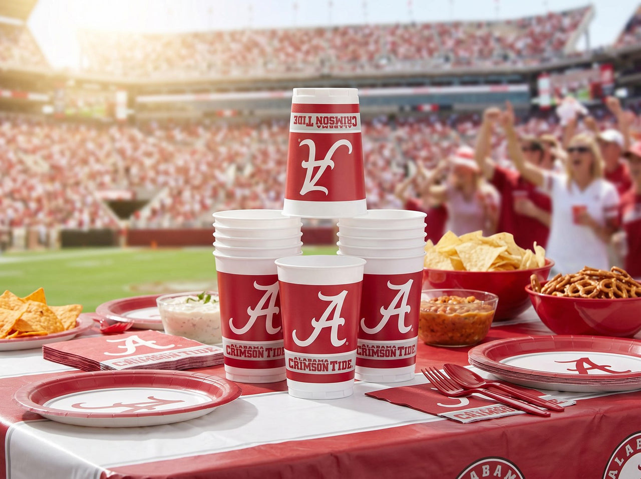 Alabama Crimson Tide 20 Oz Plastic Cups (8/Pkg)