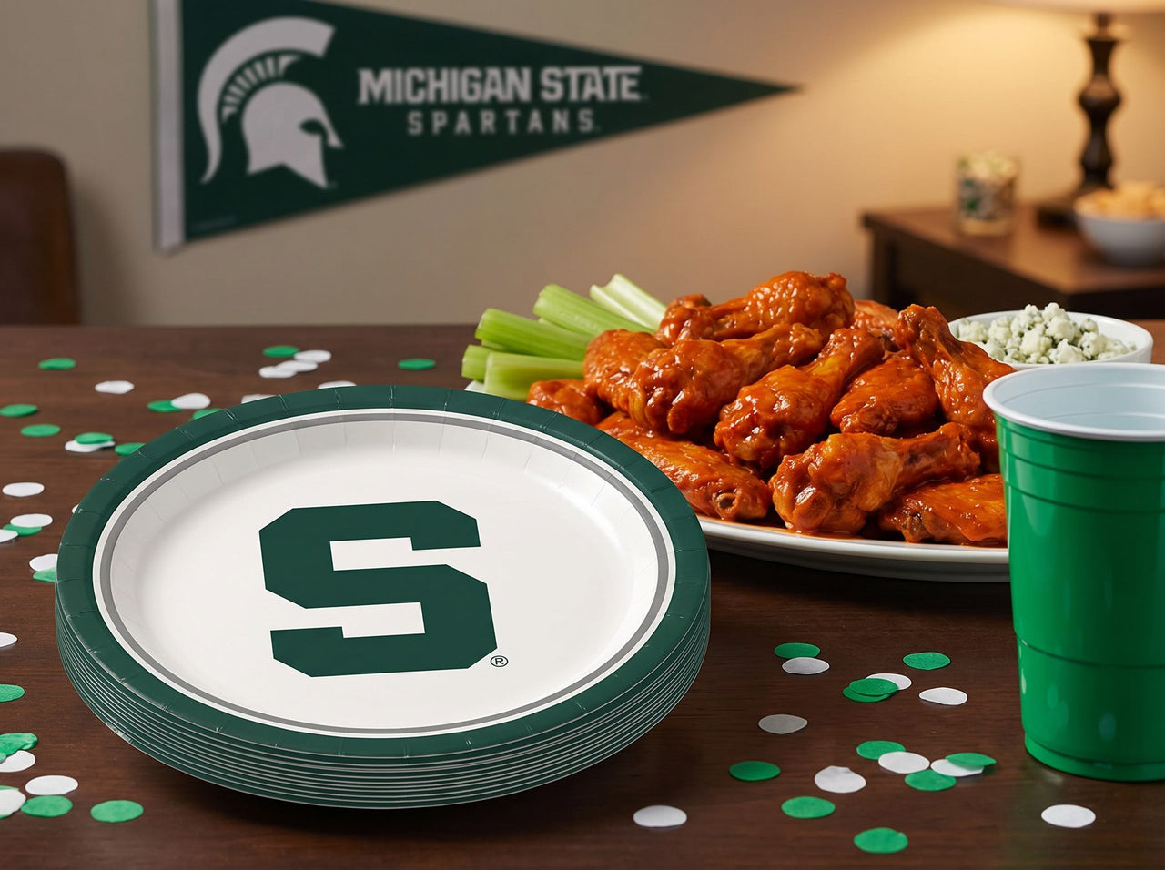 Michigan State Spartans Paper Plates (8/Pkg)
