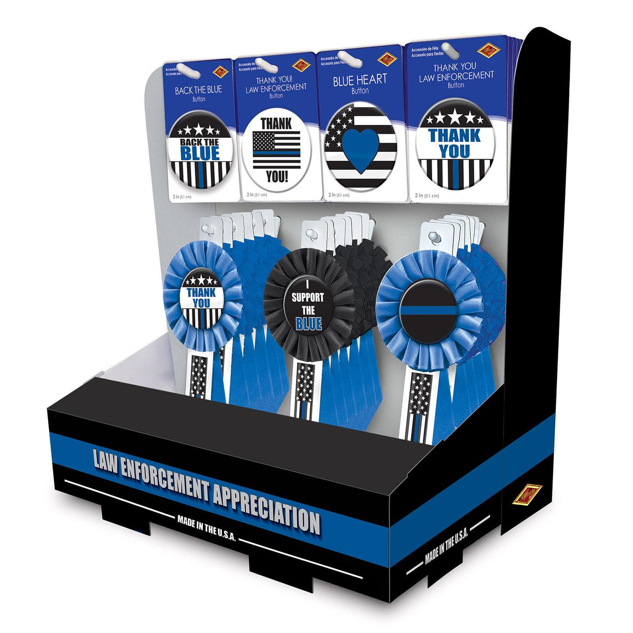 54 Piece Bulk 54 Piece Law Enforcement Counter Display
