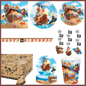 Pirate Birthday Kit for 8 (46 Total Items)