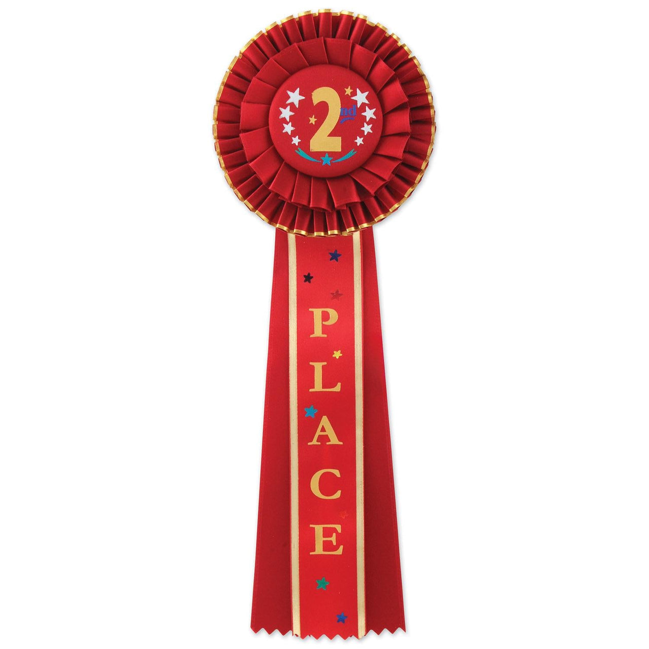 2nd Place Deluxe Rosette - Bulk 3 Pack