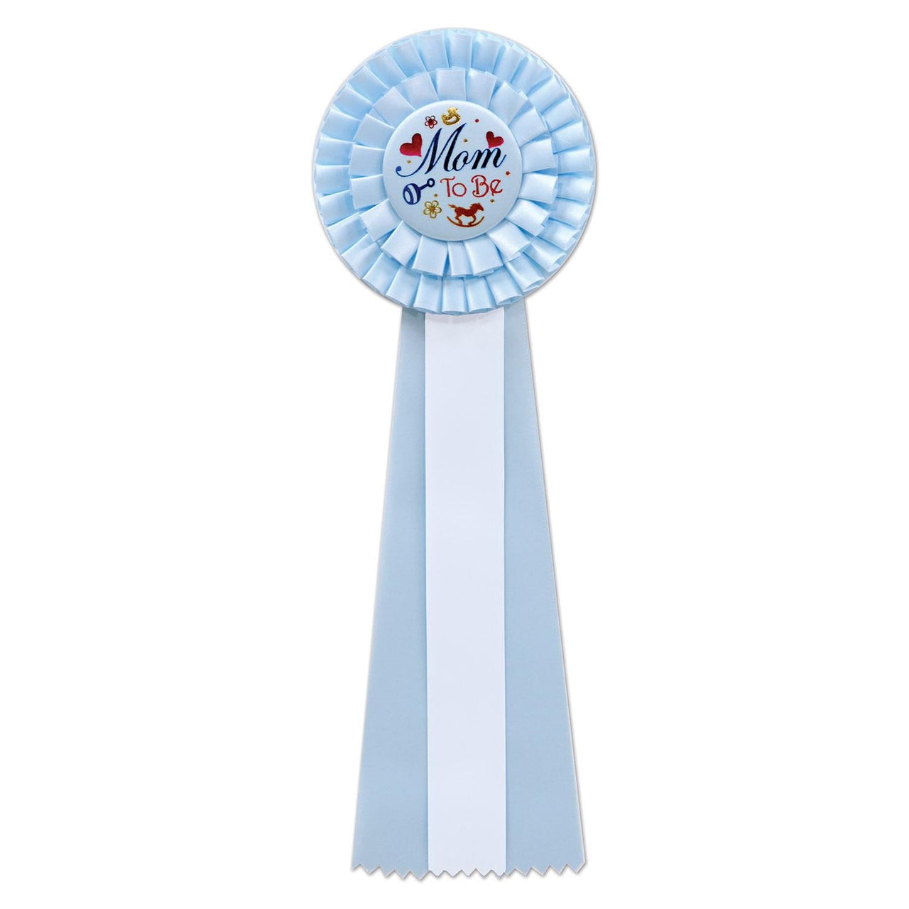 Blue Mom To Be Deluxe Rosette - Bulk 3 Pack