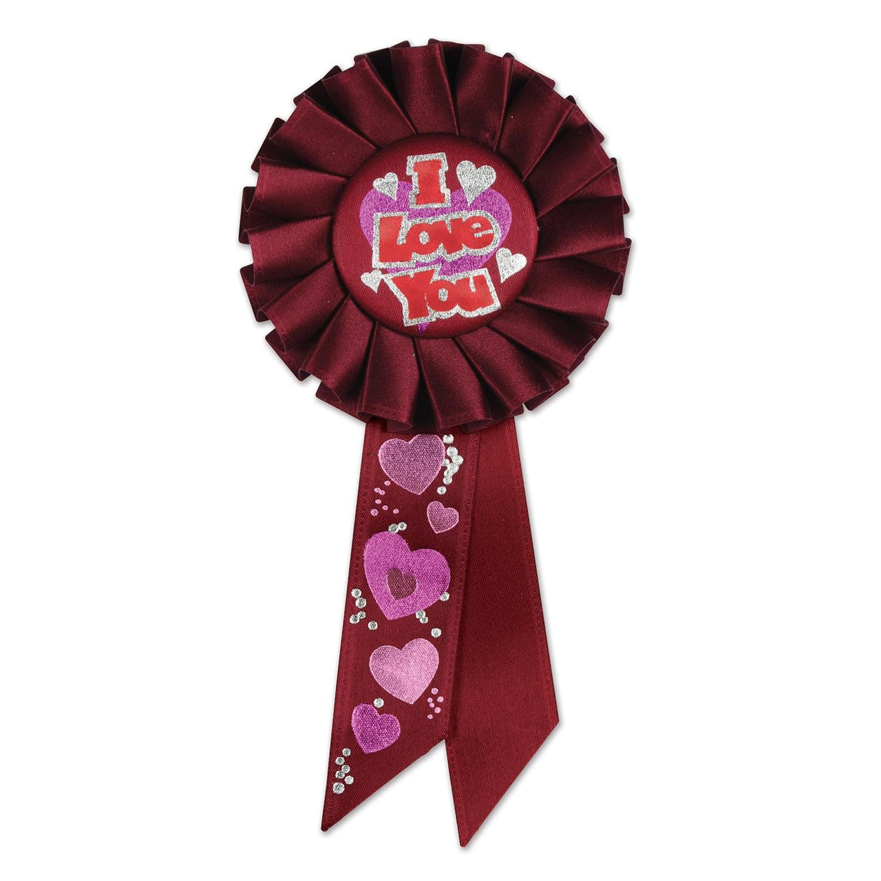Valentine's Day I Love You Rosette - Bulk 6 Pack