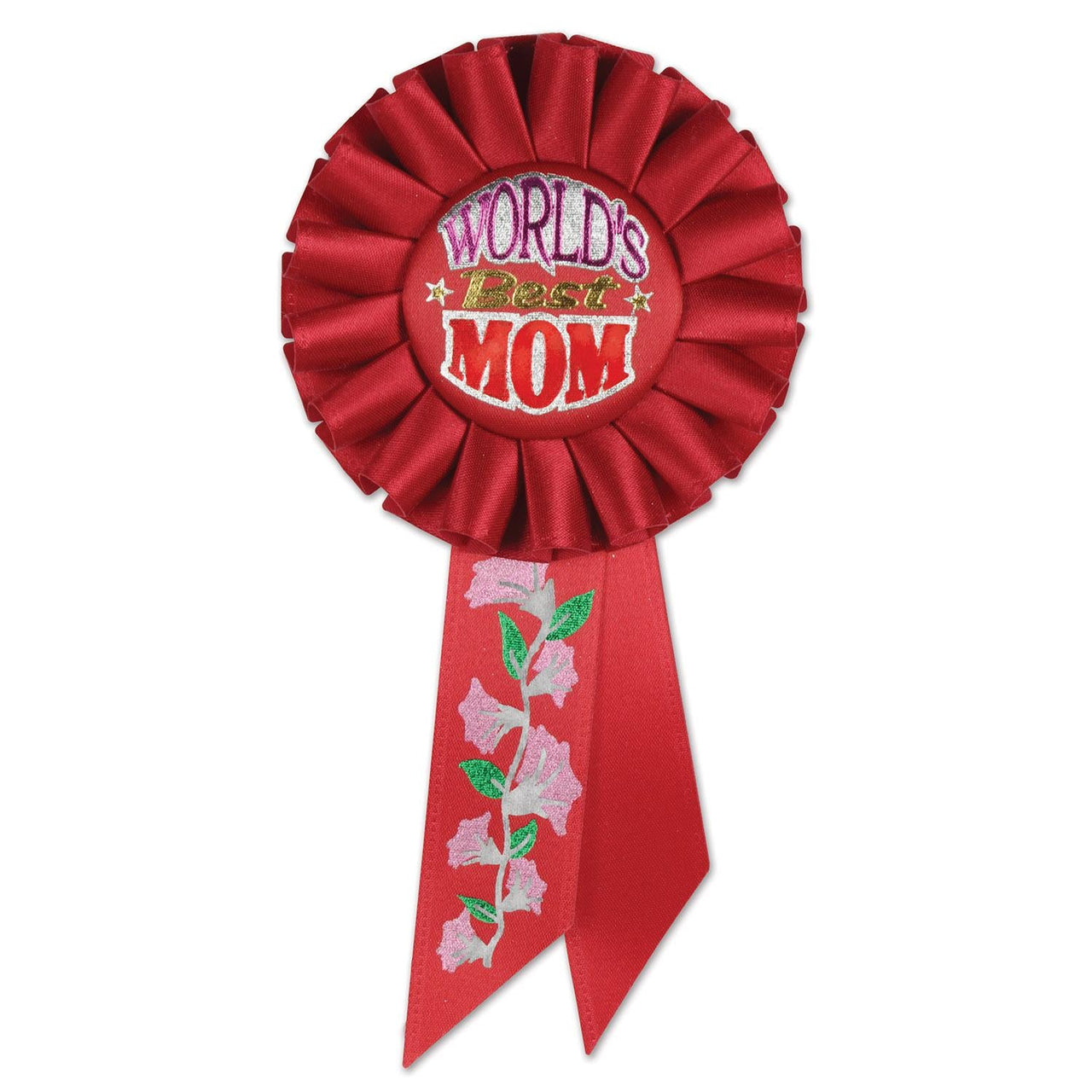 World's Best Mom Mother's Day Rosette - Bulk 6 Pack
