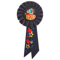 Father's Day #1 Dad Rosette - Bulk 6 Pack