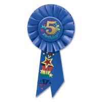 My 5th Birthday Rosette - blue - Bulk 6 Pack